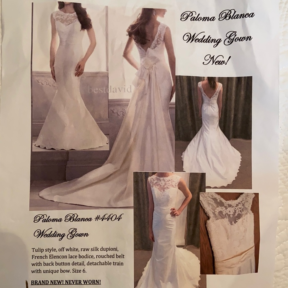 NEW-Bridal Wedding Gown. Size 6. Never worn. - Picture 10 of 12